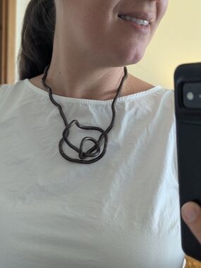 Sculptural Moldable Metal Necklace